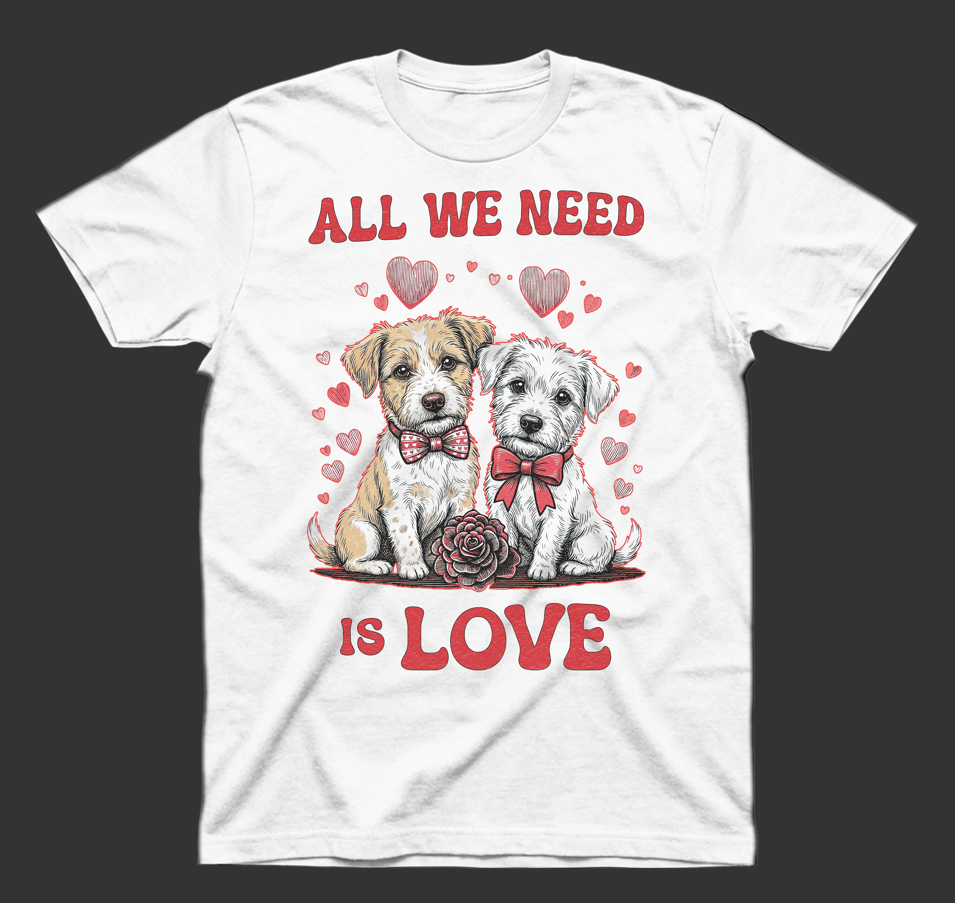 All We Need Is Love Puppies T-shirt