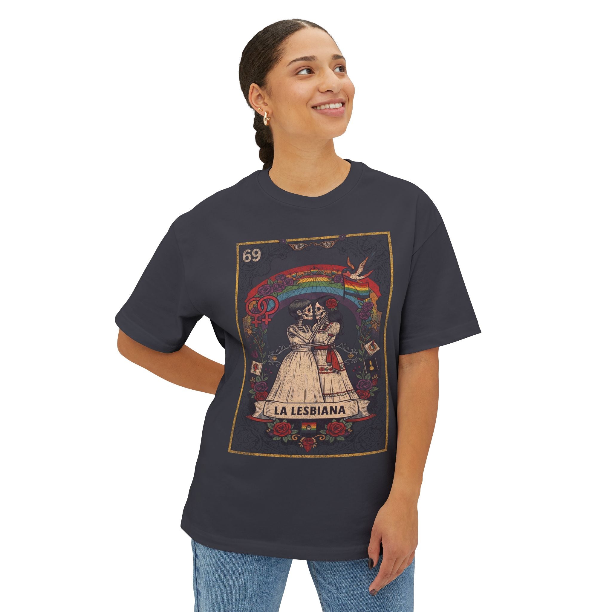 La Lesbiana Tee — Vintage Lotería Pride T-Shirt