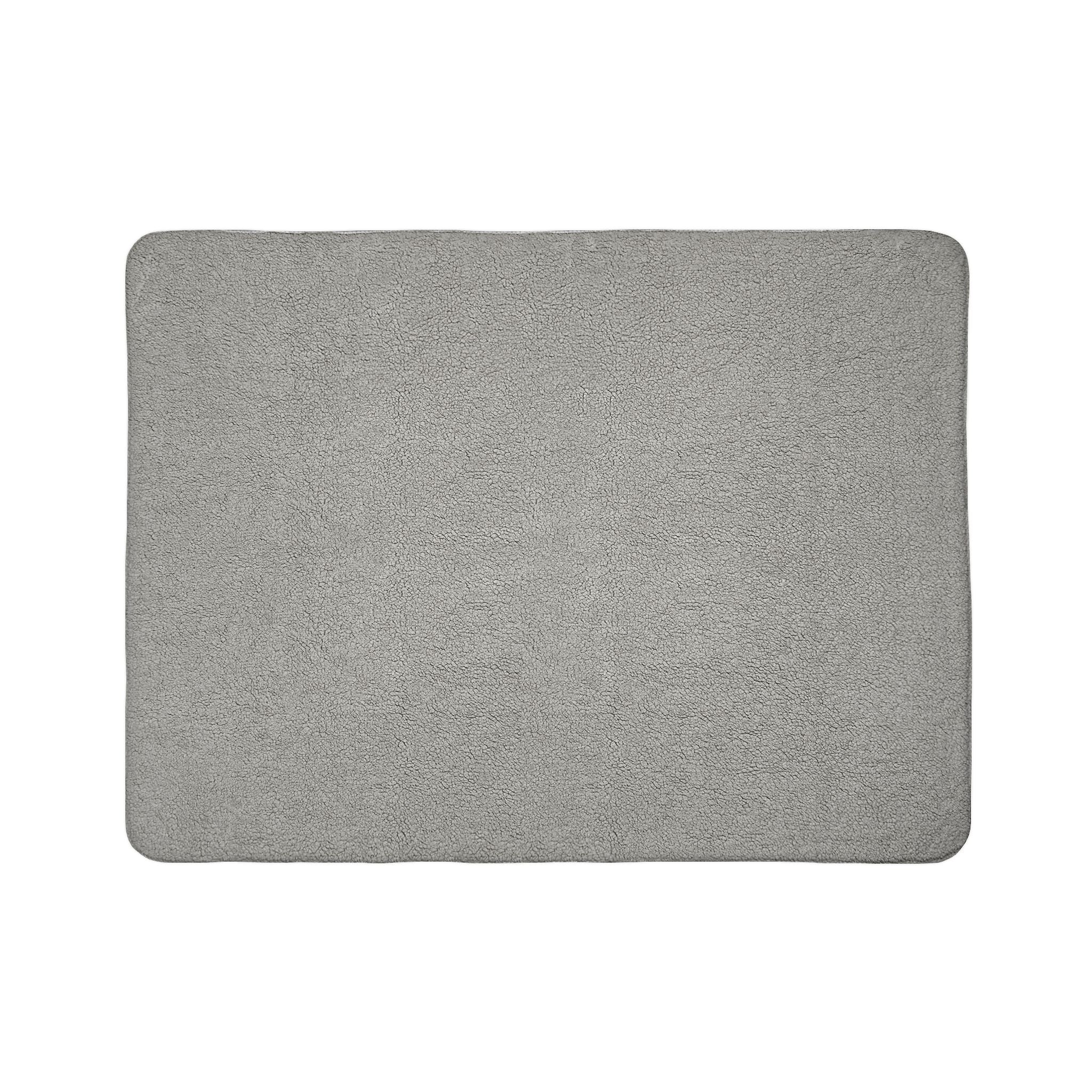 Cat Barber Fleece Sherpa Blanket — Cute Repeating Cat Logo Cozy Throw