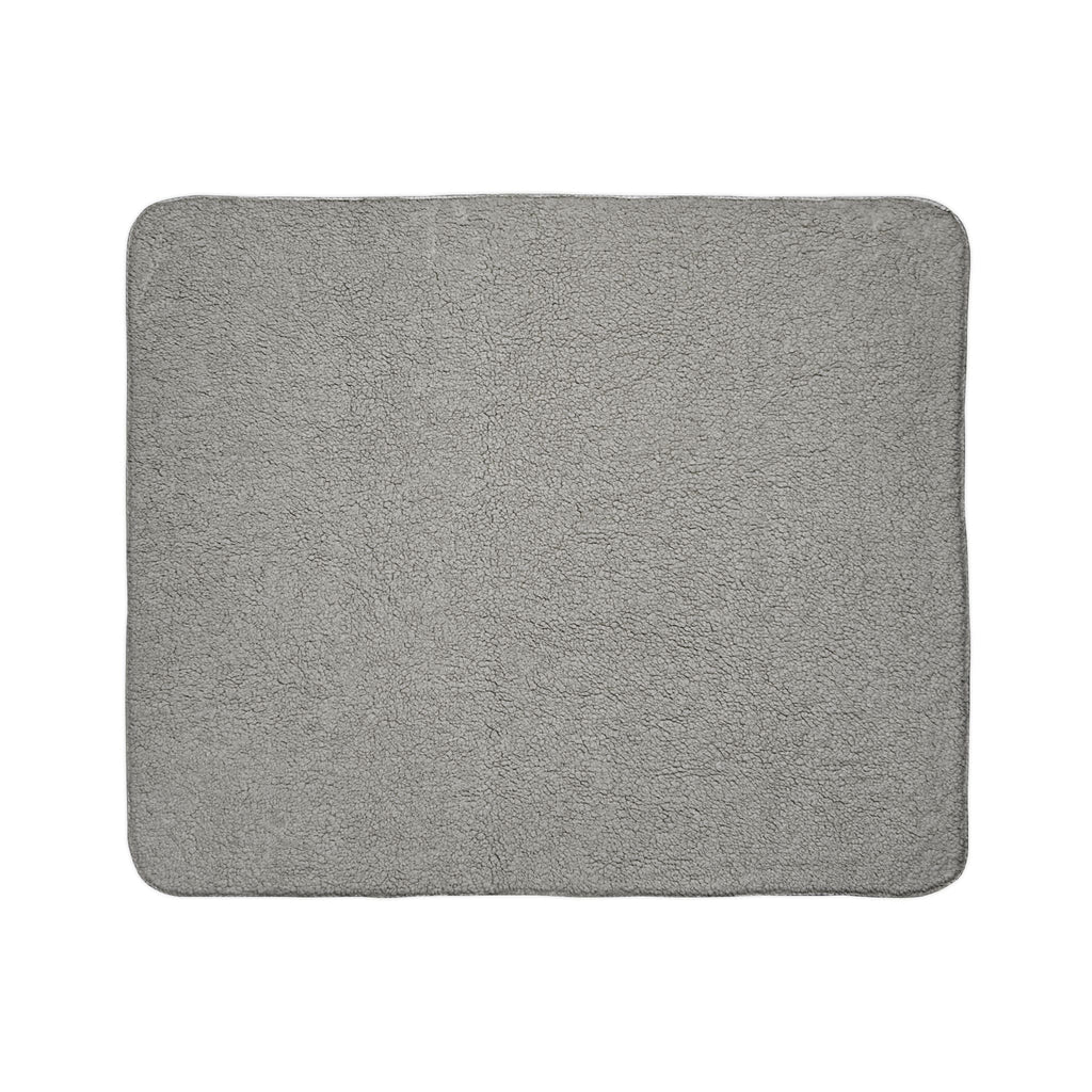 Cat Barber Fleece Sherpa Blanket — Cute Repeating Cat Logo Cozy Throw