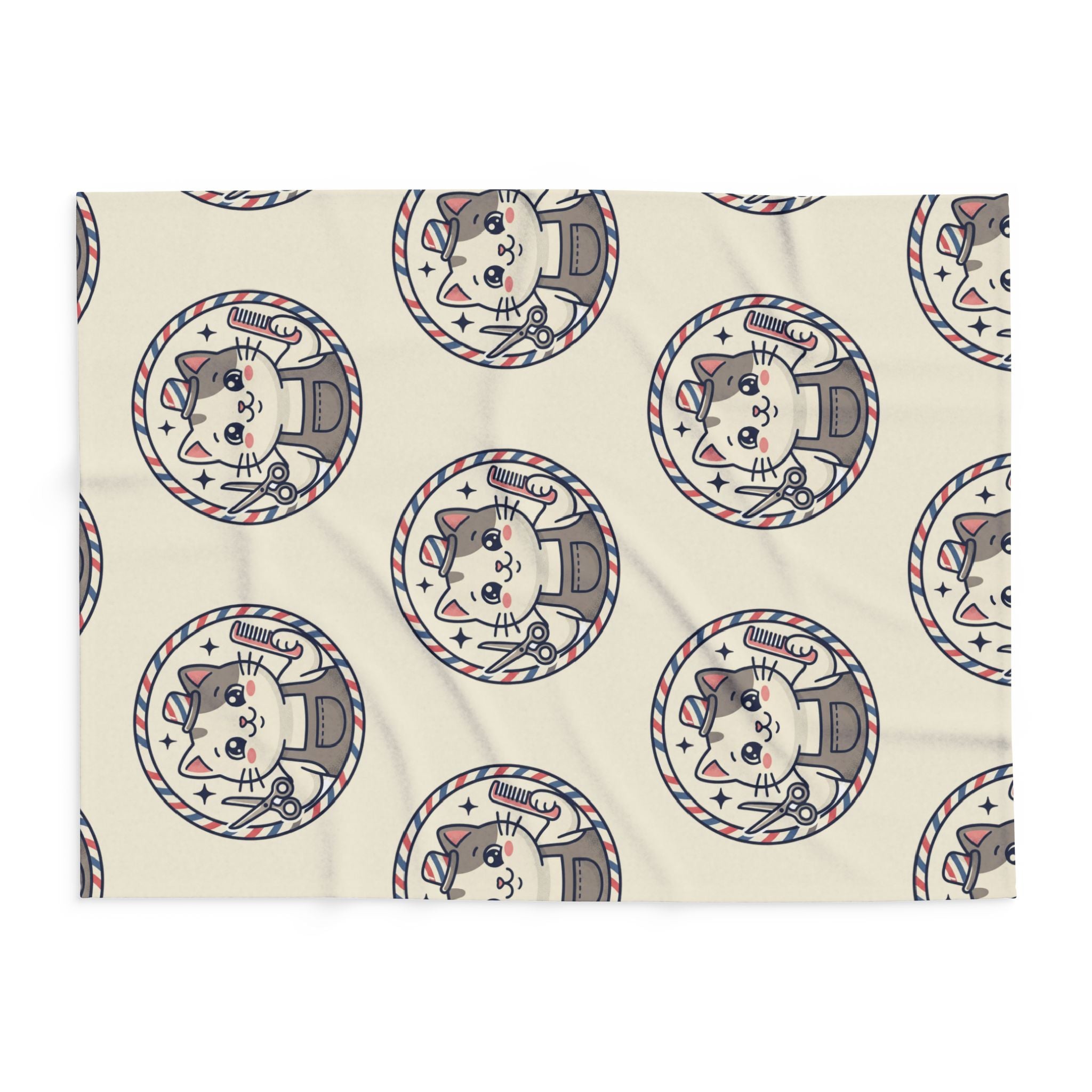 Arctic Fleece Blanket — Cozy Cat Photo Throw (Tortoiseshell & Tabby)