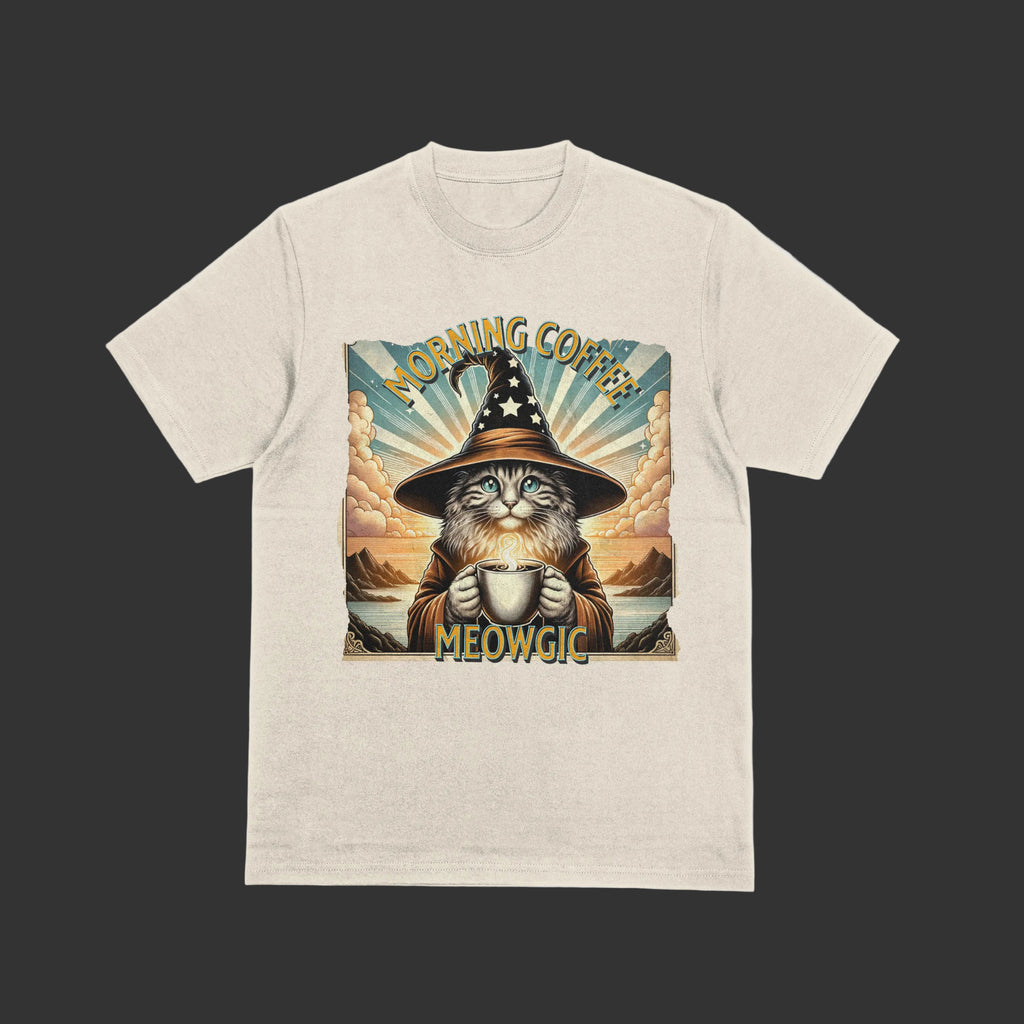 Coffee Cat Meowgic  T-shirt