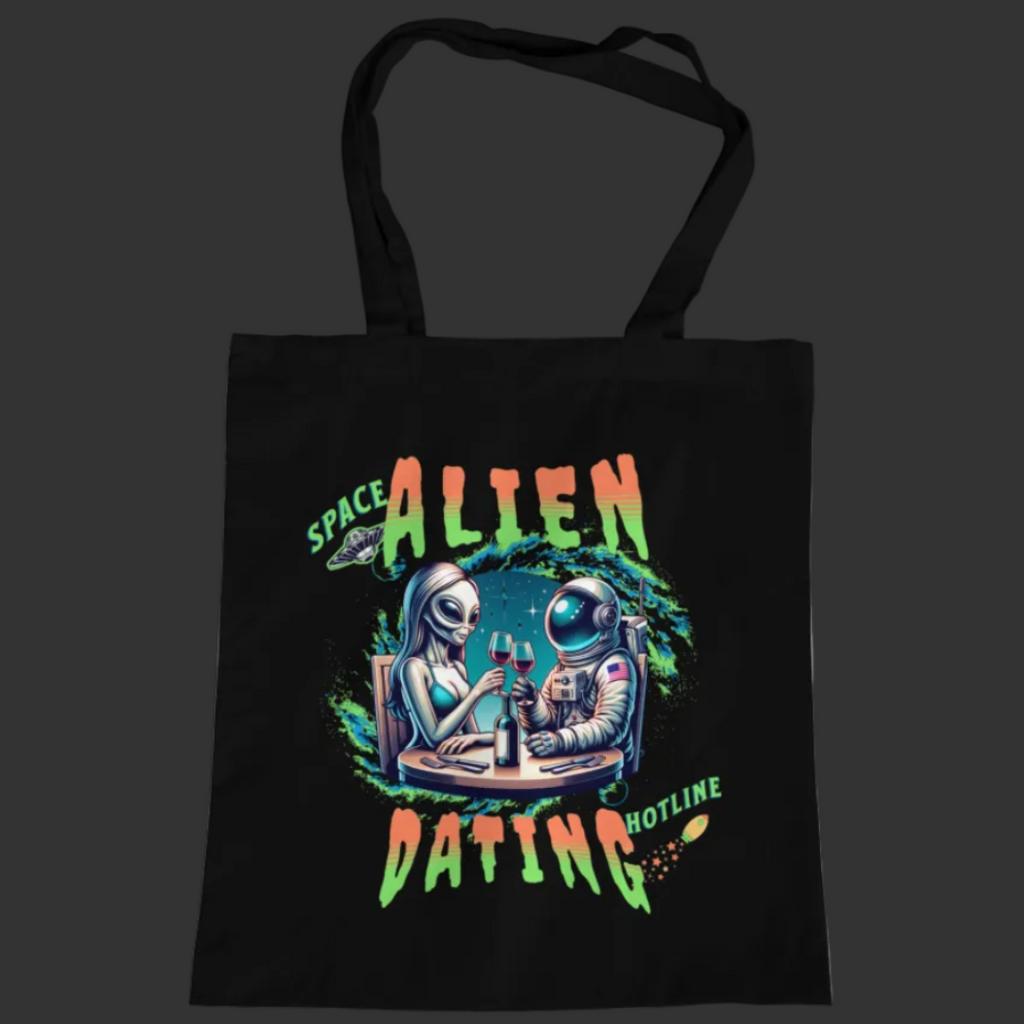 Alien Dating Tote Bag