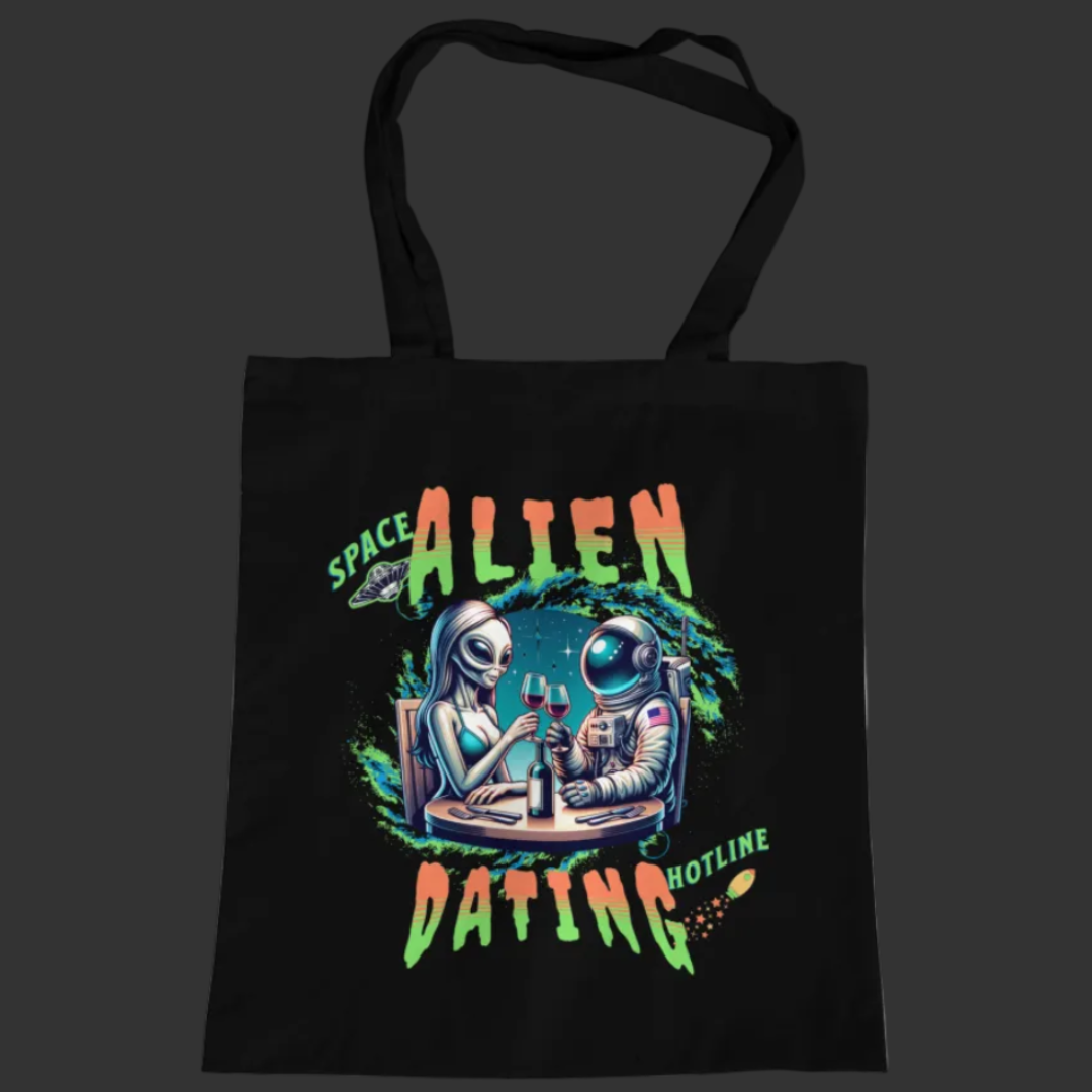 Alien Dating Tote Bag